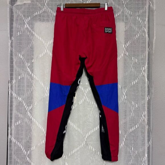 DOPE Sports Red and Blue Windbreaker Style Mens Joggers Sz Small - Picture 5 of 10